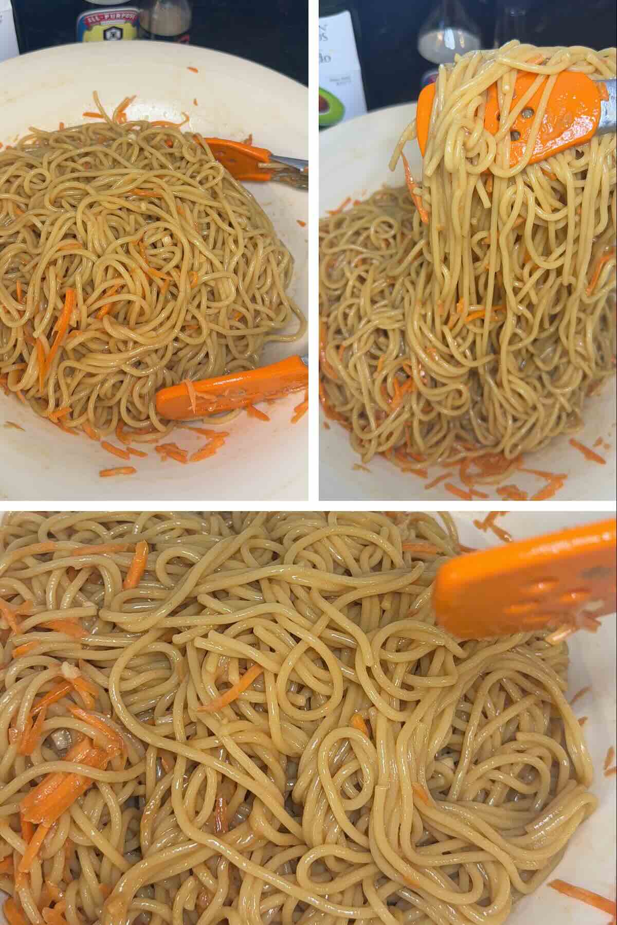 finished peanut noodles
