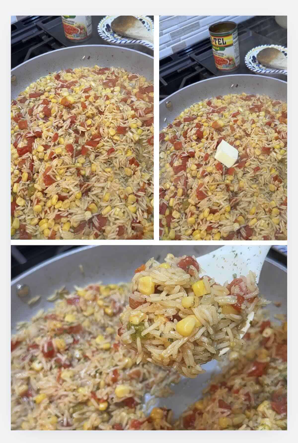 finished southwestern rice in skillet