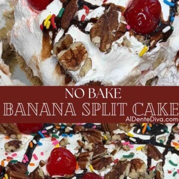 No bake banana split cake