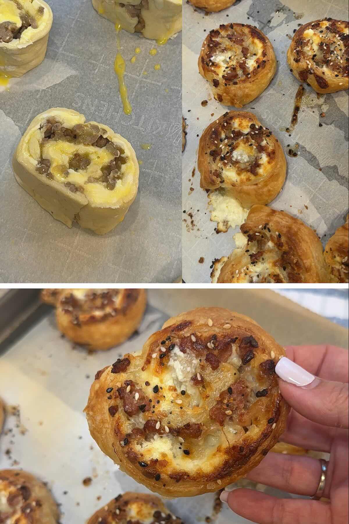sausage cream cheese pinweels baked