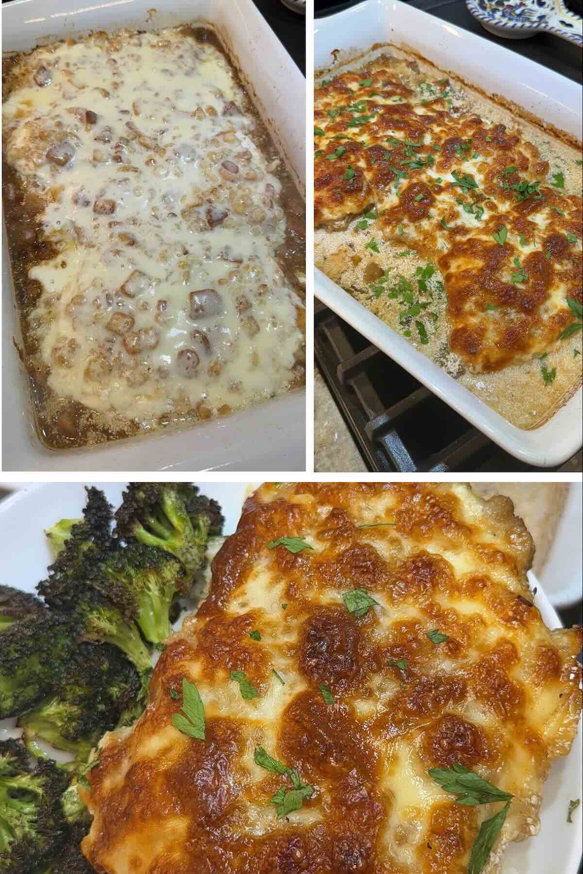 finished french onion baked chicken