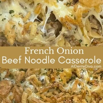 French Onion Beef And Noodle Casserole Cover