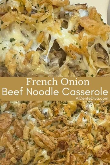 French Onion Beef And Noodle Casserole Cover