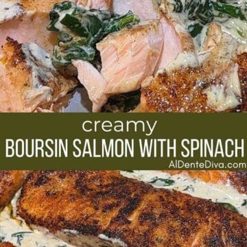 creamy boursin salmon with spinach