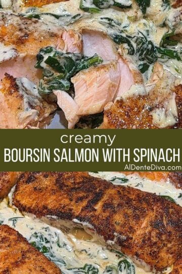 creamy boursin salmon with spinach