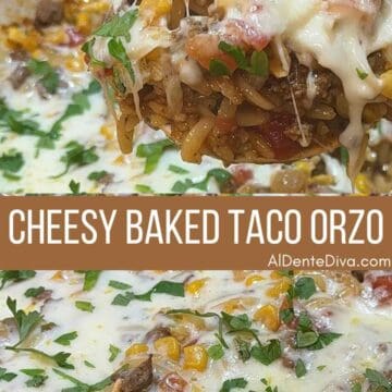 cheesy baked taco orzo cover