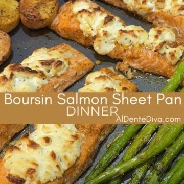 Boursin salmon sheet pan dinner cover