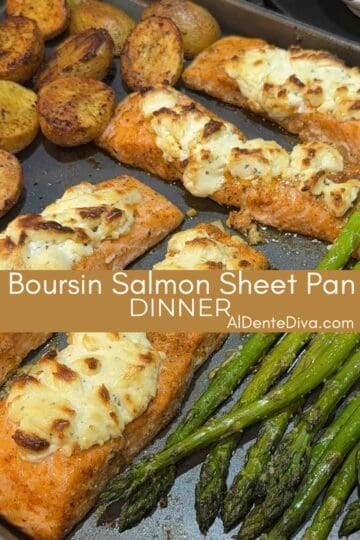 Boursin salmon sheet pan dinner cover