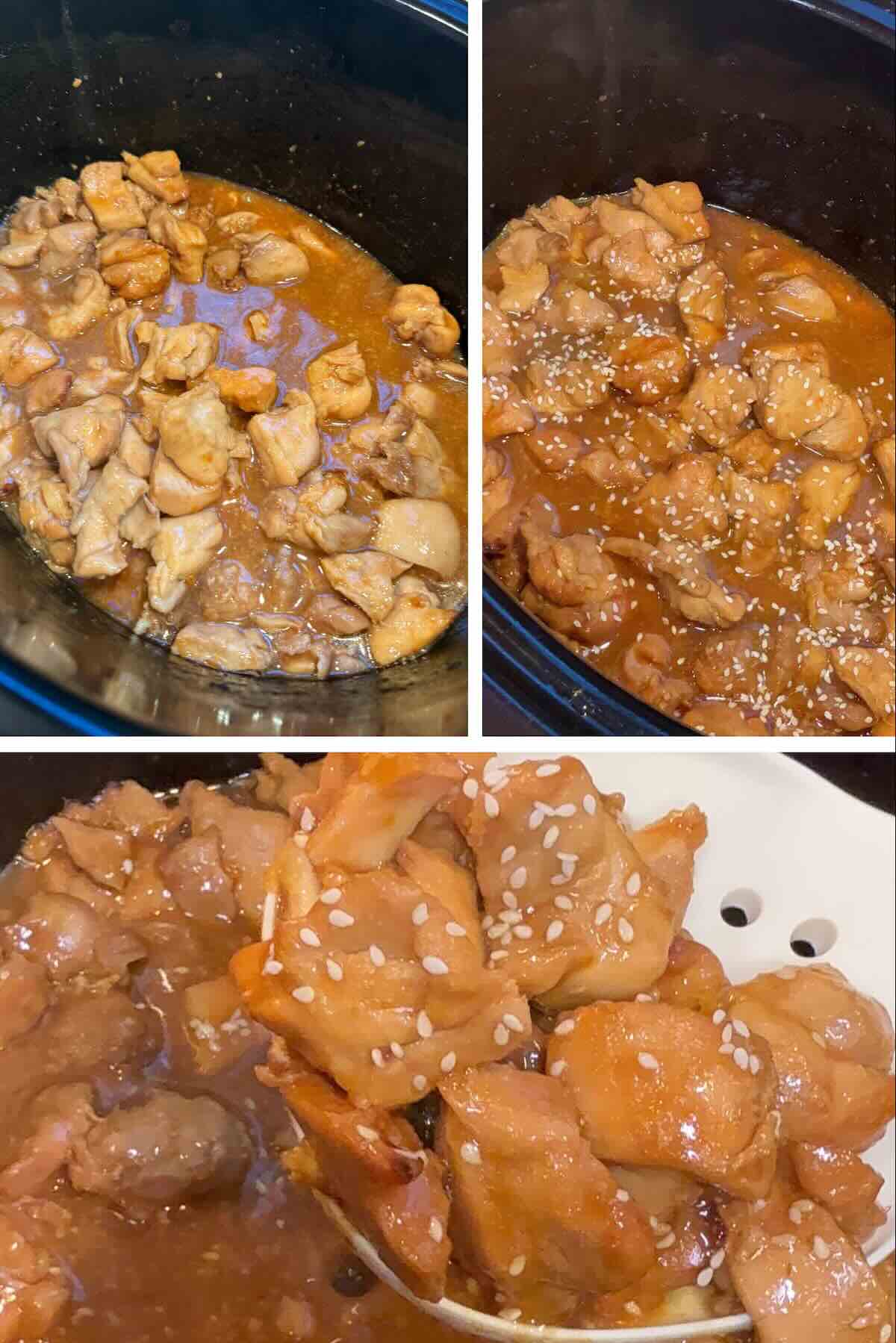 orange chicken cooked in the crockpot