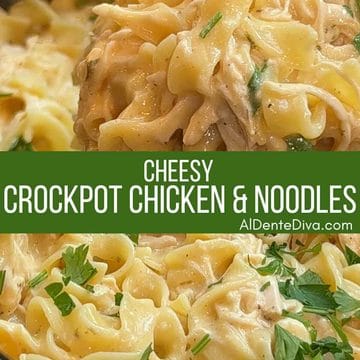 cheesy crockpot chicken and noodles cover