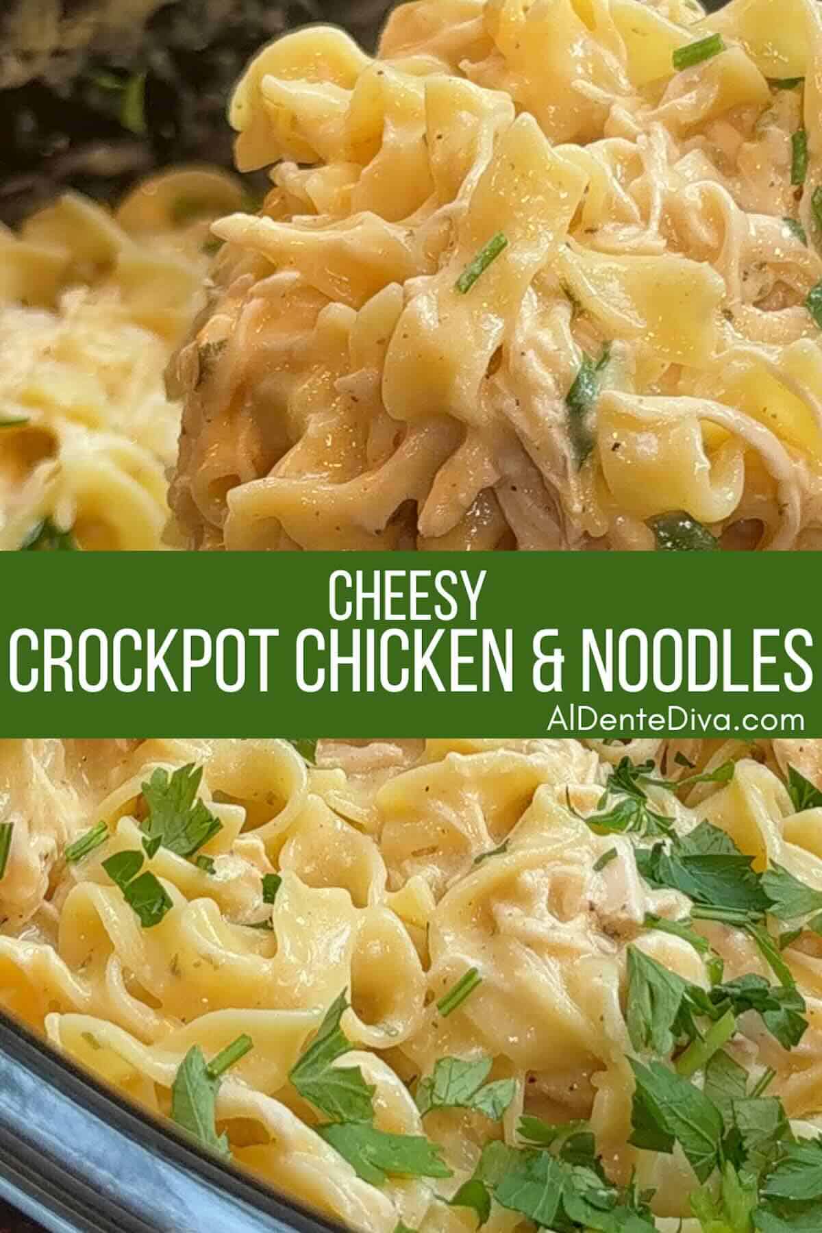 cheesy crockpot chicken and noodles