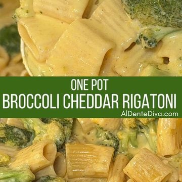 one pot broccoli cheddar rigatoni